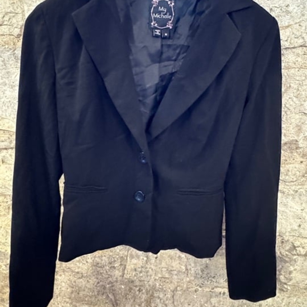 My Michelle Women's Classic Black Blazer